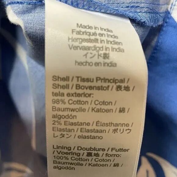 NWT J Crew Floral Ruffle One Shoulder Midi Dress Tie Elastic Waist 14 Blue White - Picture 10 of 15